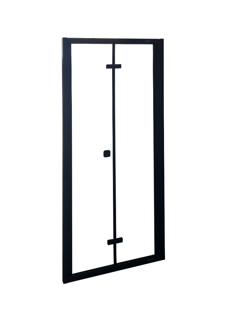 Душевая дверь в нишу Ceruttispa 80х195 BELLA D81B стекло прозрачное, профиль черный