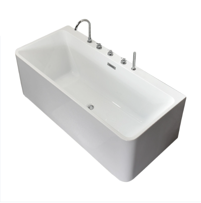 Ванна акриловая Ceruttispa Lugano W 170х75 СТ7387 приставная, белая ванна из литьевого мрамора salini noemi 170х75 101722m