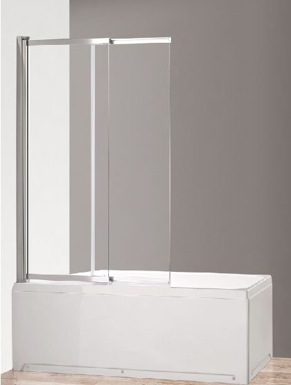 Шторка для ванн Cezares Eco 100x145 прозрачное, хром профиль