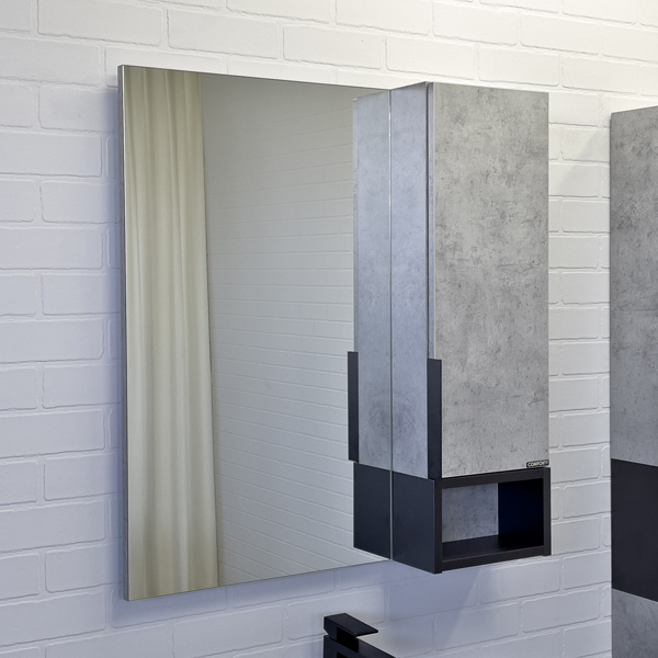 Зеркальный шкаф Comforty Франкфурт 73 см 00-00011079 бетон светлый