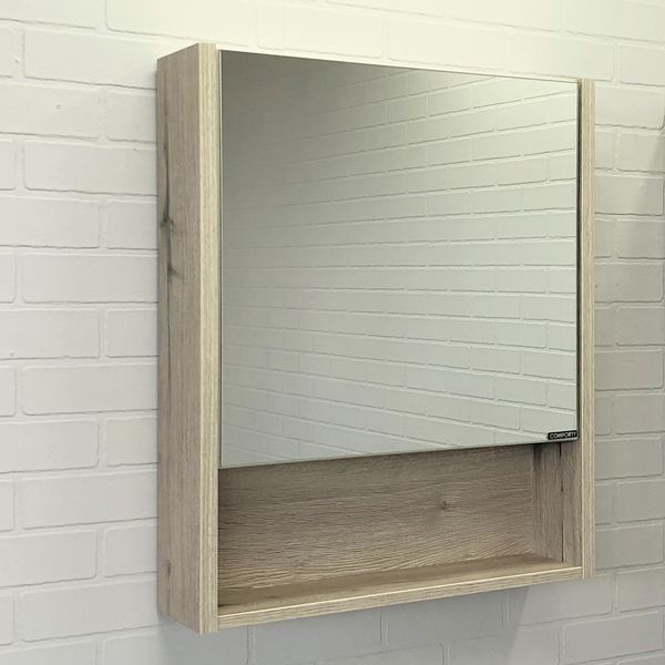 Зеркальный шкаф Comforty Марио 00-00005201 60 см, белый