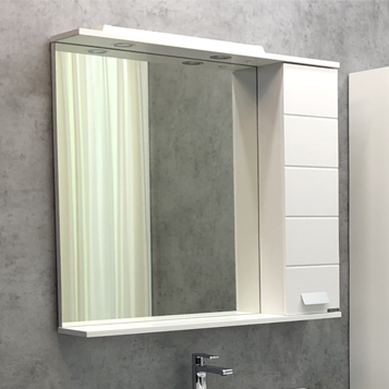 Зеркальный шкаф Comforty Модена 00-00001641 90 см, белый матовый
