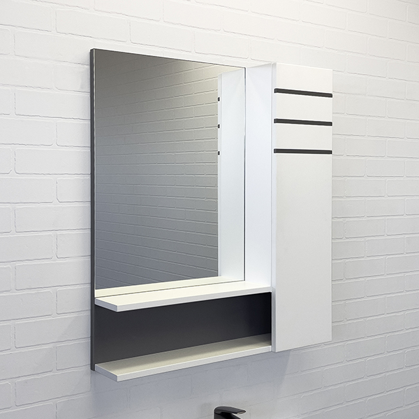 Зеркальный шкаф Comforty Нарва 70 см 00-00001285 белый зеркальный шкаф bellezza