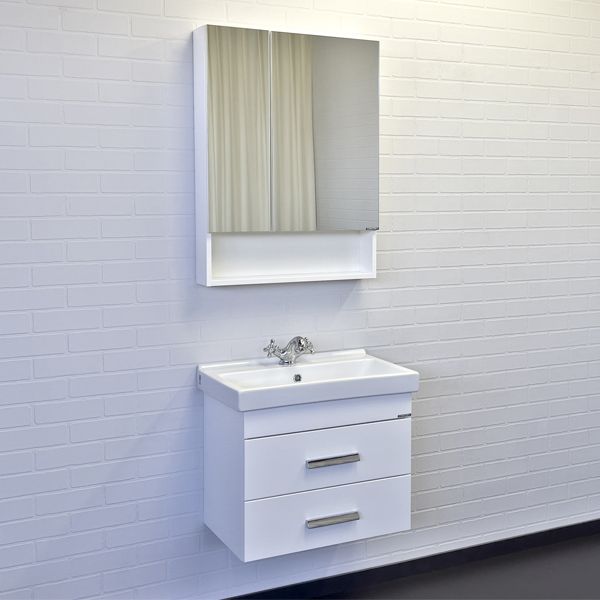 Мебель для ванных комнат Comforty Никосия 60 белый глянец подвесная