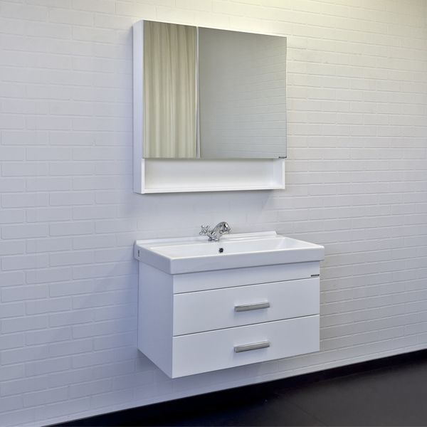 Мебель для ванных комнат Comforty Никосия 80 белый глянец подвесная
