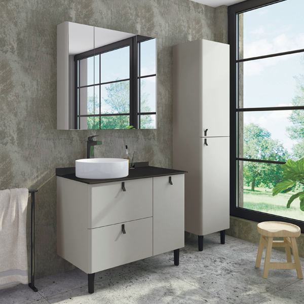Мебель для ванных комнат Comforty Сорренто 90 светло серый