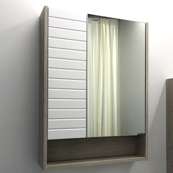 Зеркало со шкафчиком Comforty Клеон 60 белый/дуб дымчатый 00-00002045 зеркало для ванной comforty пион 60