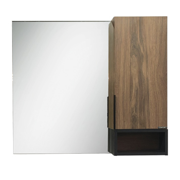 Зеркало со шкафчиком Comforty Штутгарт 90 дуб тёмно-коричневый 00004151038 зеркало для ванной comforty пион 60