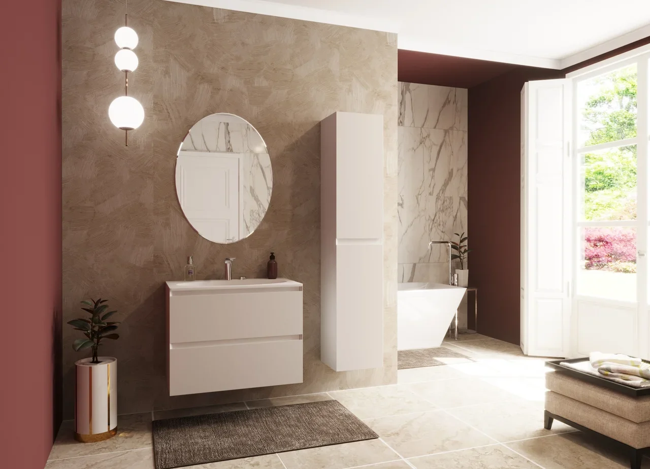 Мебель для ванной комнаты Эстет Malta 80 подвесной 2 ящика