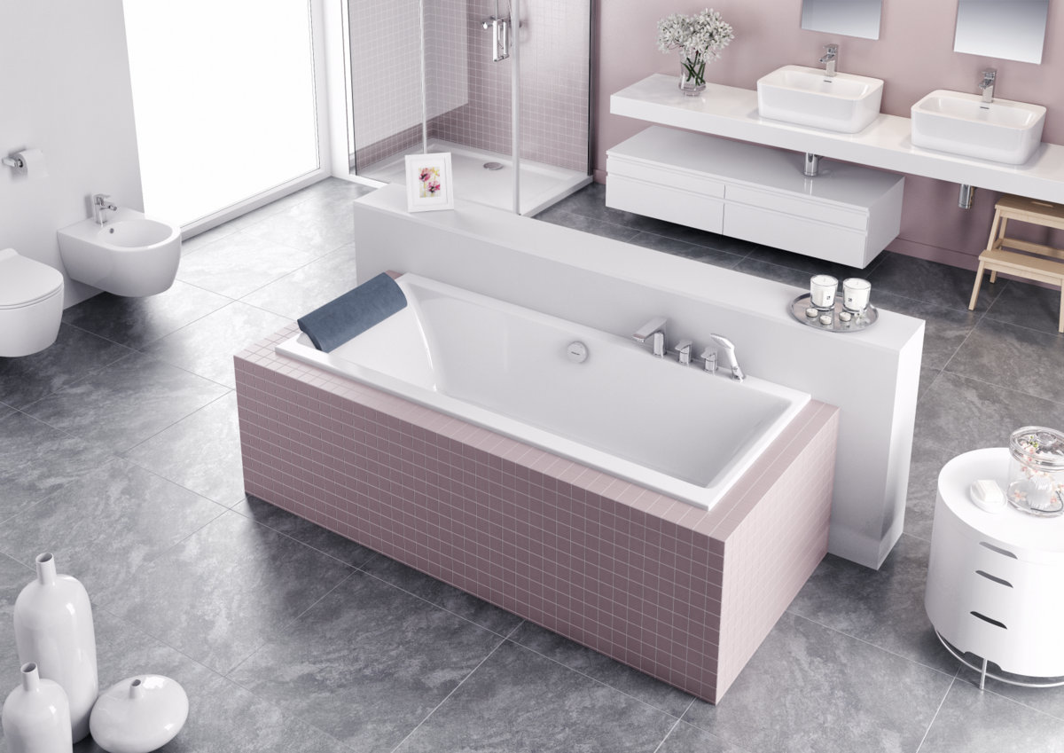 Акриловая ванна Excellent Pryzmat Slim 160x75