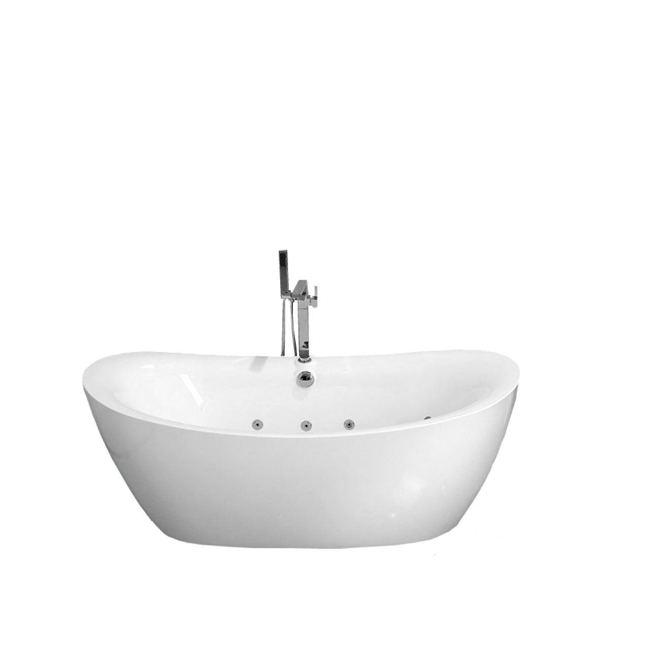 Гидромассажная ванна Frank 180x85 F162 отдельностоящая, белая