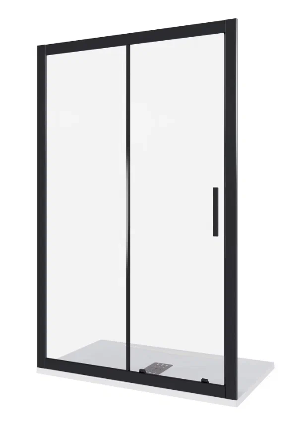 Душевая дверь Good Door  Cofe 130х190 WTW-130-C-B стекло прозрачное, профиль черный