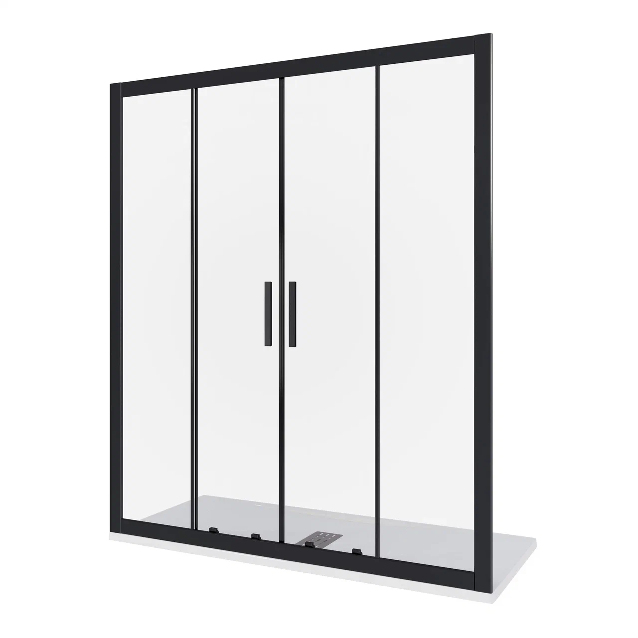Душевая дверь Good Door  Cofe 150х190 WTW-TD-150-C-B стекло прозрачное, профиль черный