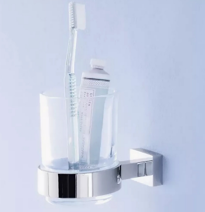 Стакан для зубных щеток Grohe Essentials Cube 40755001 держатель стакана и зубных щеток wisent