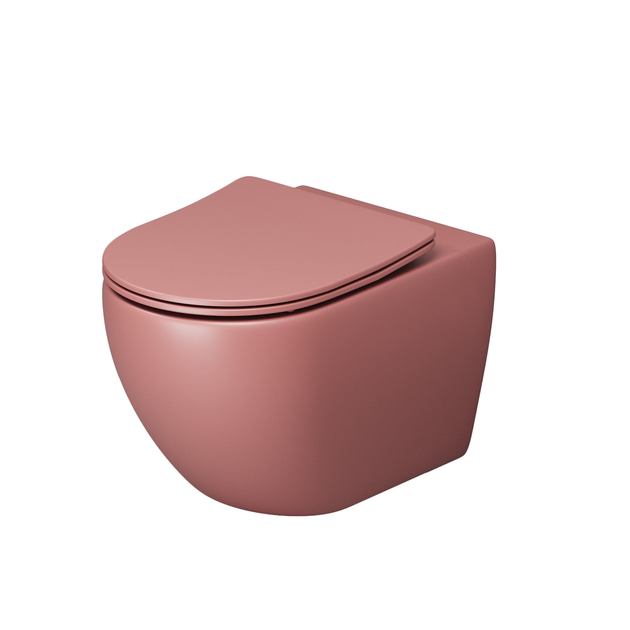 Унитаз подвесной Grossman Color GR-4411PIMS розовый матовый, с крышкой микролифт сиденье на унитаз розовый