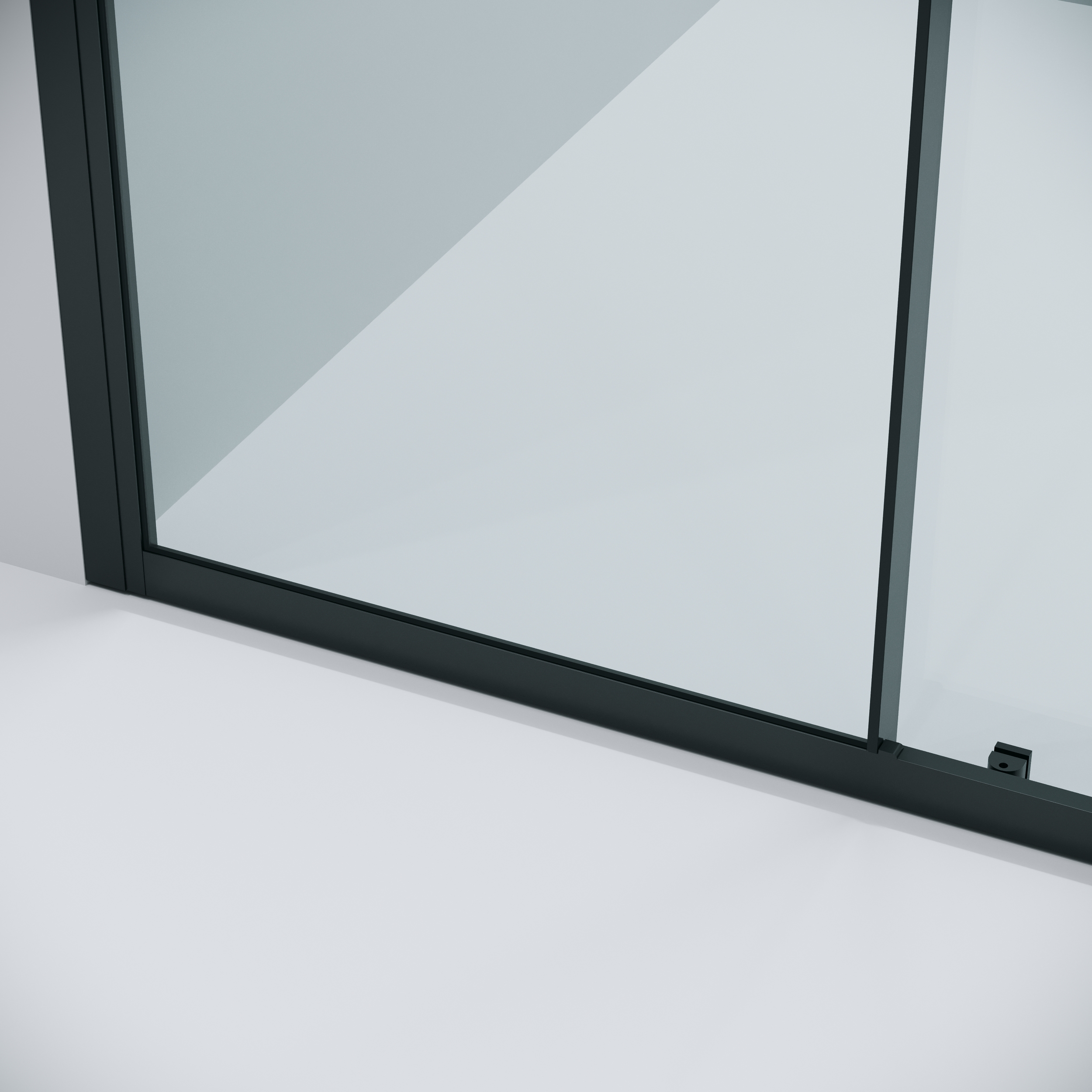 Душевая дверь Grossman Cosmo 110x195 100.K33.02.110.21.00 стекло прозрачное, профиль черный матовый - фото 2