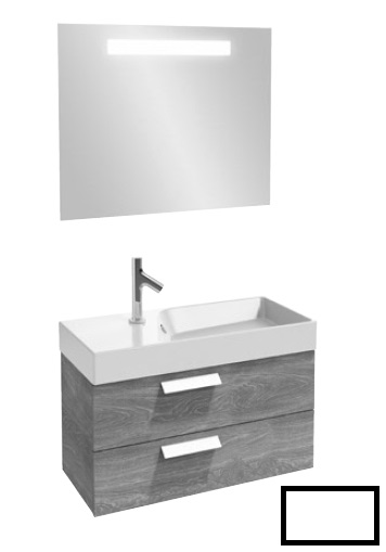 Мебель для ванной комнаты Jacob Delafon EB1303-G1C Rythmik 80 см., 2 ящика, для раковины EXO112-Z (белый), подвесная