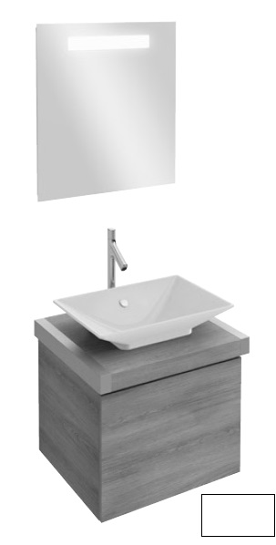 Мебель для ванной комнаты Jacob Delafon Parallel 60 белая, 1 ящик