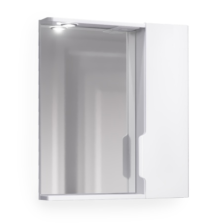 Зеркало со шкафчиком Jorno Moduo Slim Mod.03.60/W 60х70 зеркало 60х70 см caprigo modern 2030