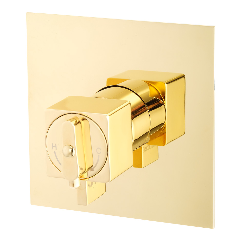 Смеситель для душа Migliore Kvant Gold 25404 термостат, золото термостат для ванны migliore oxford ml oxf 6303 bi br