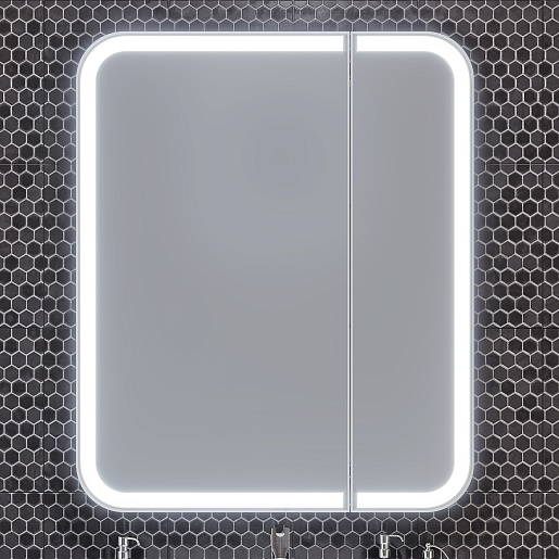 Зеркальный шкаф Opadiris Элеганс 80 см 00-00006876 белый