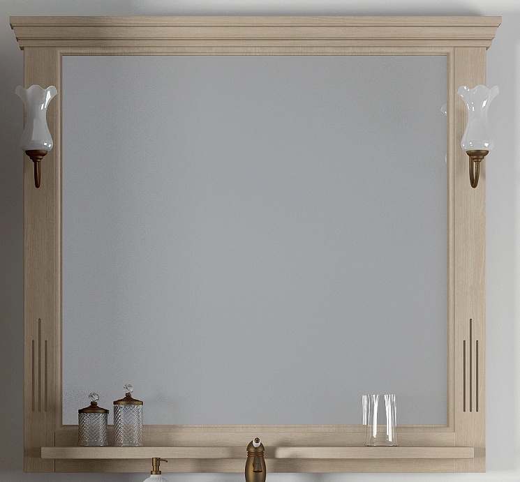 зеркало для ванной opadiris риспекто 95 белый матовый Зеркало с подсветкой Opadiris Риспекто 100 слоновая кость