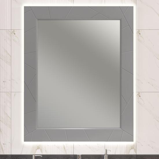 Зеркало с подсветкой Opadiris Луиджи 80 см 00-00006556 серое матовое