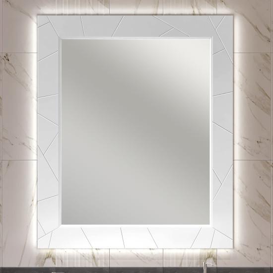 Зеркало с подсветкой Opadiris Луиджи 90 см 00-00006557 белое матовое