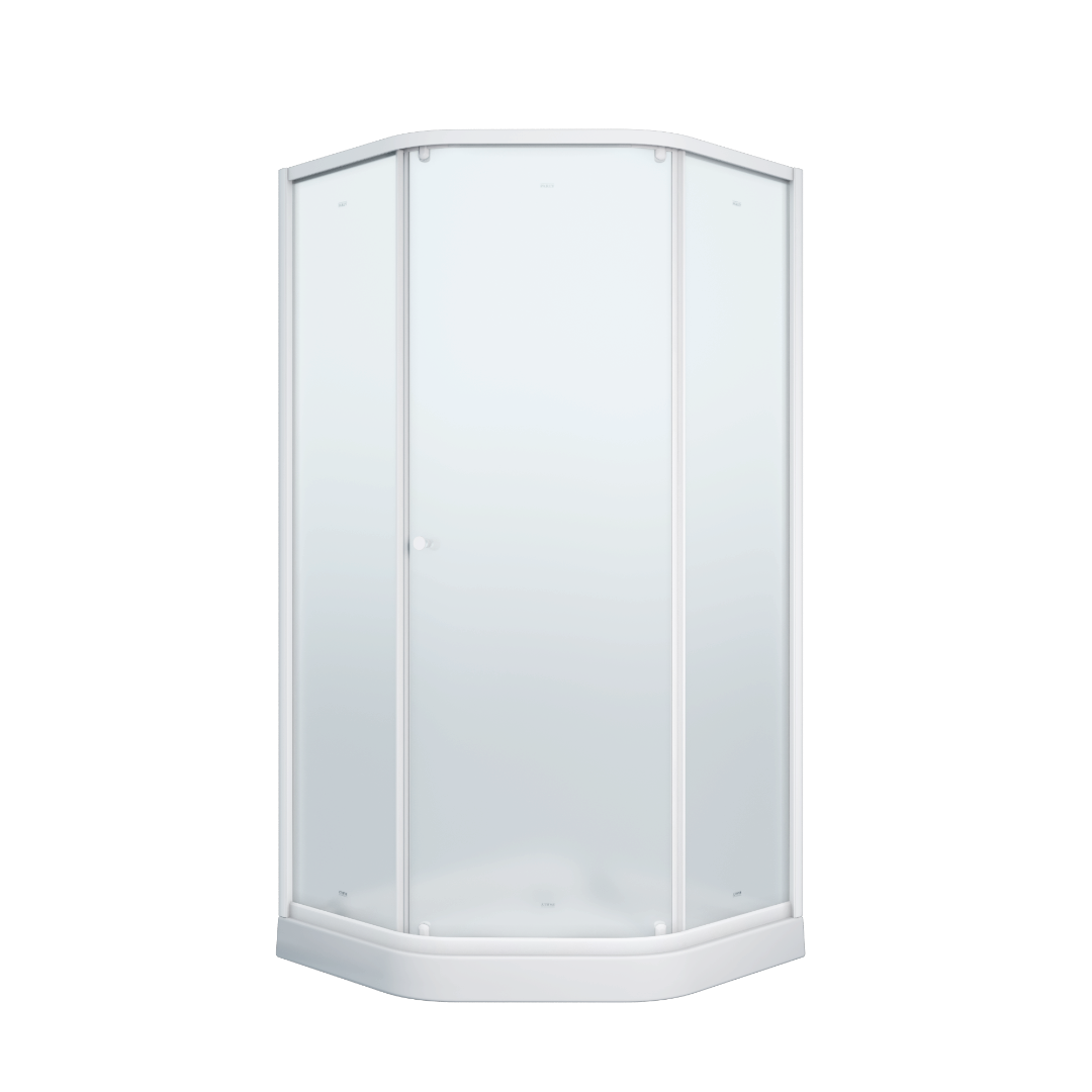 Душевой уголок Parly 90х90 ZEР911FR с поддоном, стекло матовое, профиль белый сушилка для посуды с поддоном 39×25×12 см белый