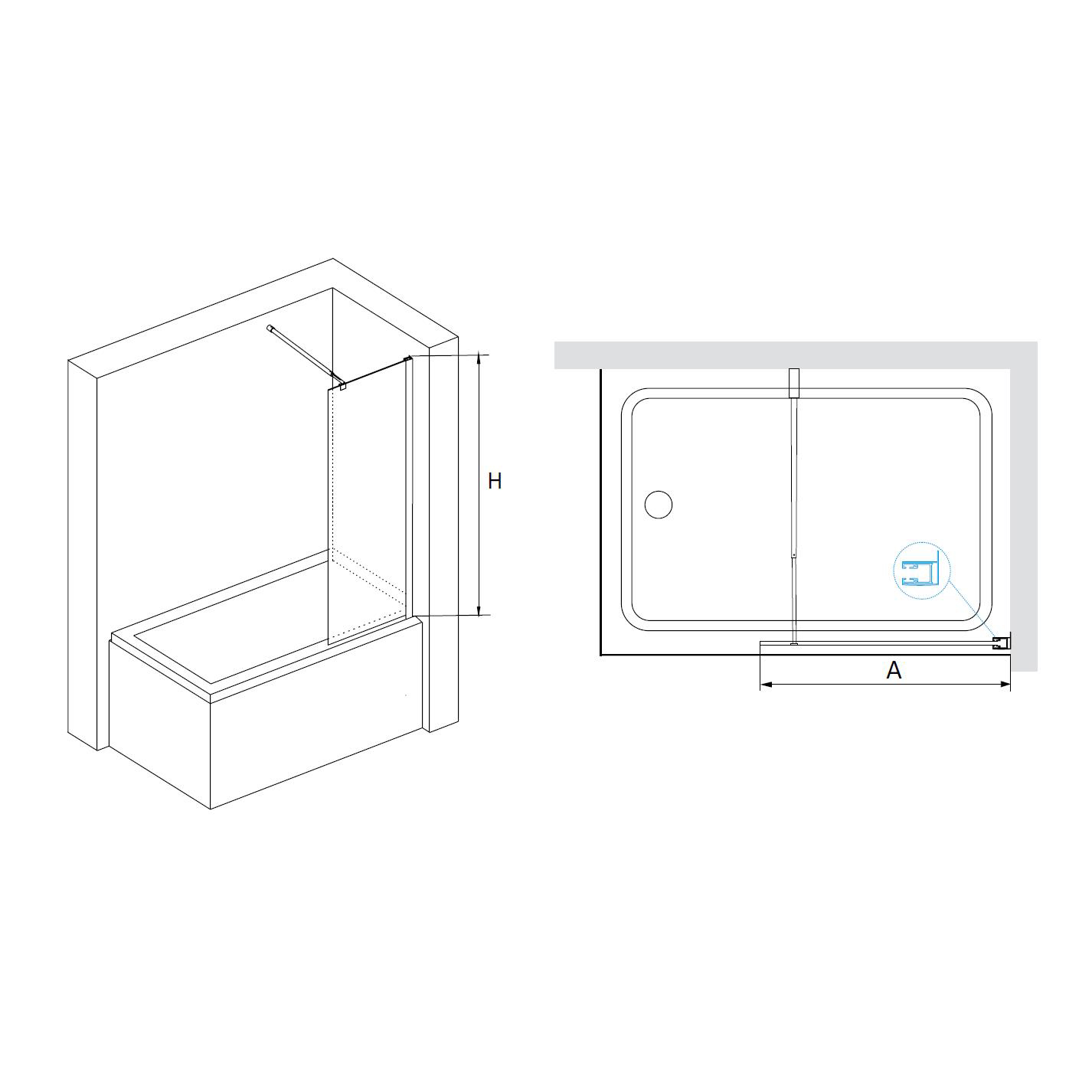 Шторка для ванны RGW Screens SC-052 60 см прозрачное стекло 35115206-11 - фото 2