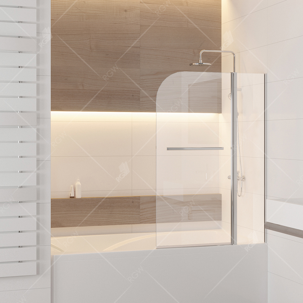 Шторка для ванны RGW Screens SC-12 100 см прозрачное стекло, профиль хром 03111210-11 - фото 1