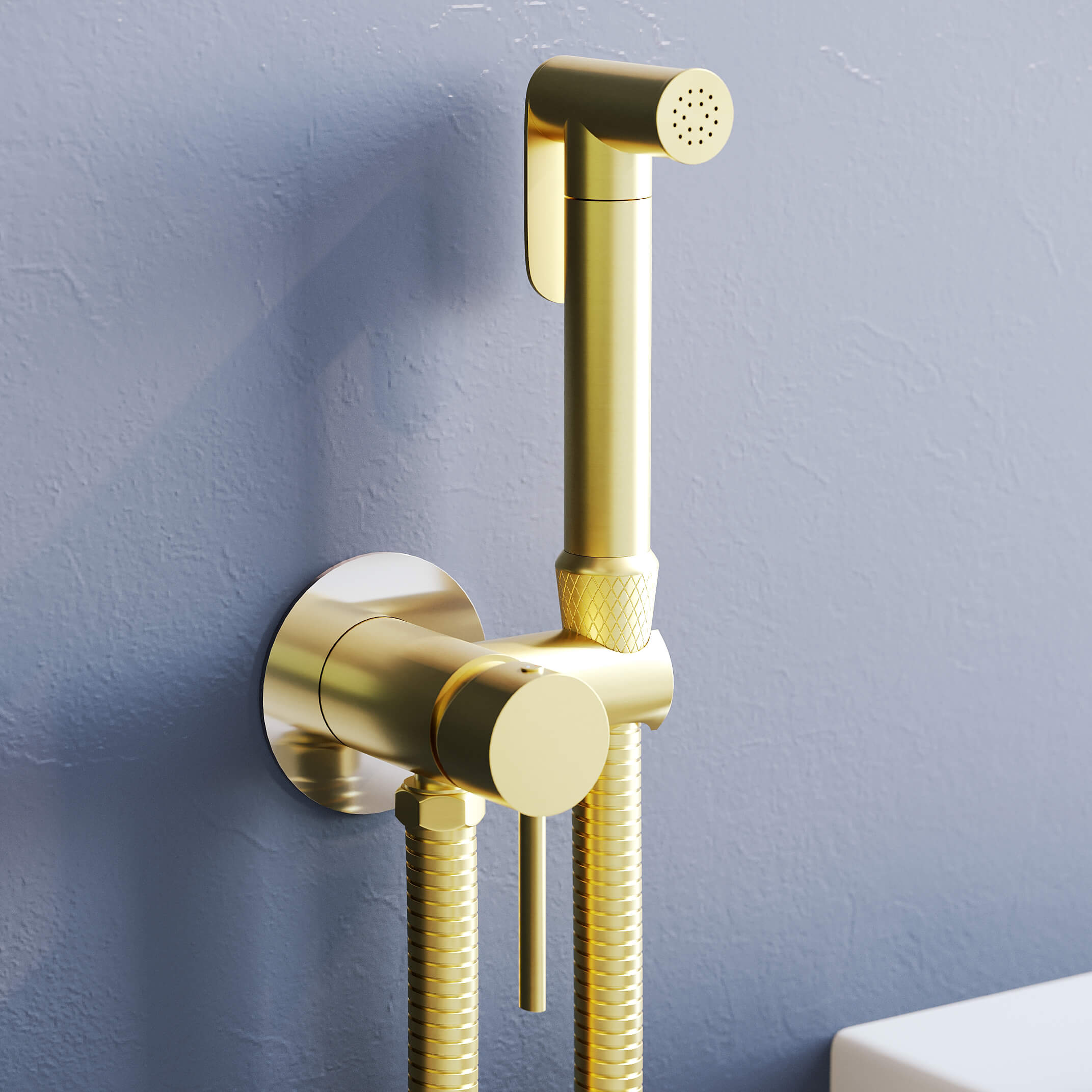 Гигиенический душ со смесителем RGW Shower Panels SP-211Gb золото