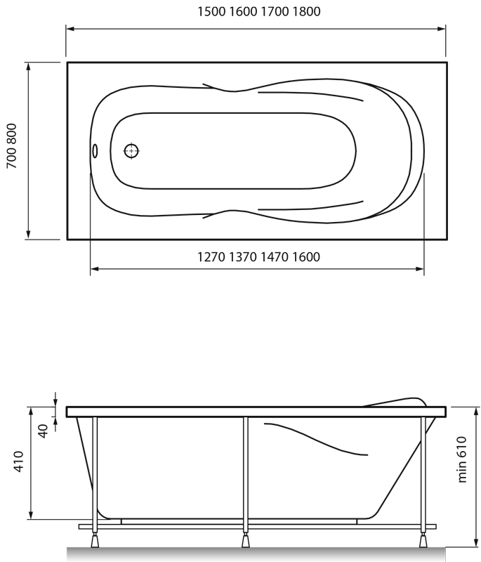 Акриловая ванна Relisan Neonika 170x70, цвет нет Гл000000964 - фото 4