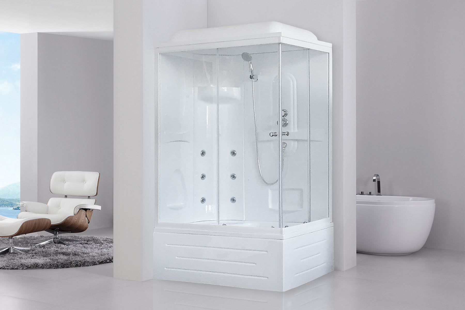 Душевая кабина Royal Bath RB 8120ВРII L, цвет белый