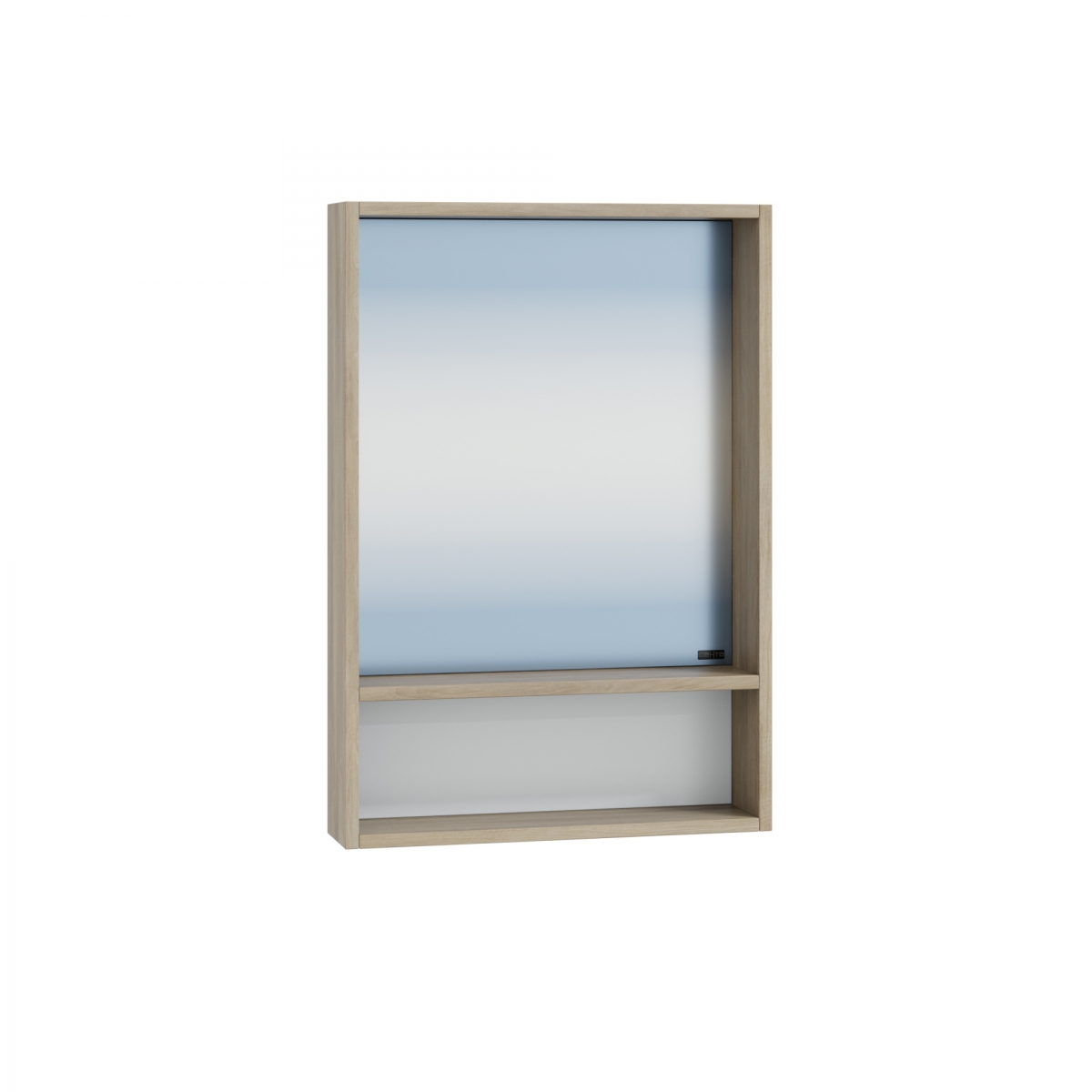 Зеркало СанТа Прима 50 см 700345 подвесное, дуб светлый зеркало со шкафом санта омега 60 r 107004 с подсветкой белое