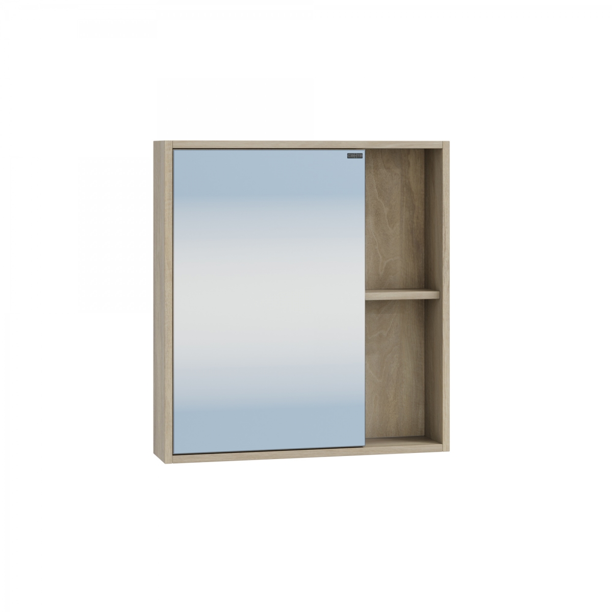 Зеркальный шкаф СанТа Прима 60 см 700344 подвесной, дуб светлый зеркальный шкаф sintesi