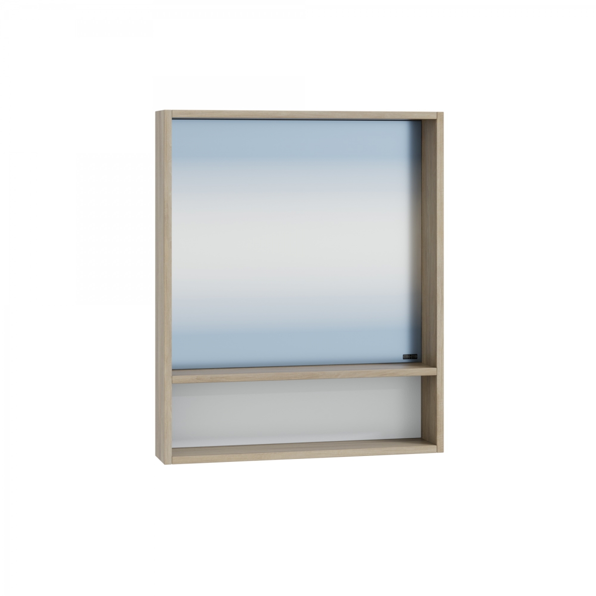 Зеркало СанТа Прима 60 см 700346 подвесное, дуб светлый зеркало со шкафом санта омега 60 r 107004 с подсветкой белое