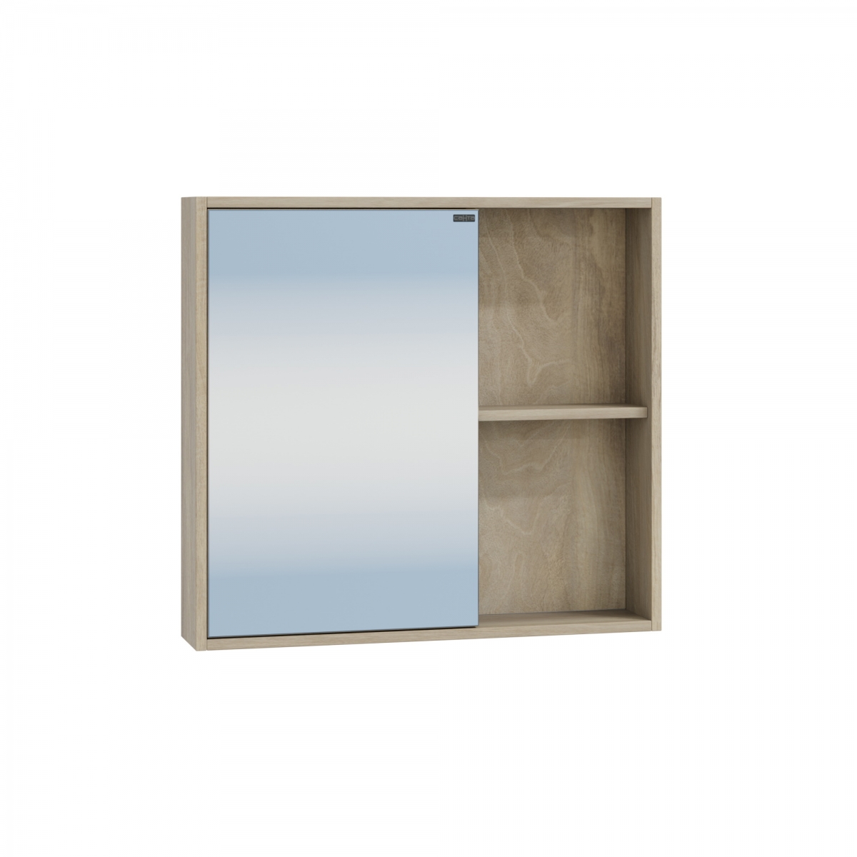 Зеркальный шкаф СанТа Прима 70 см 700351 подвесной, дуб светлый зеркальный шкаф sintesi