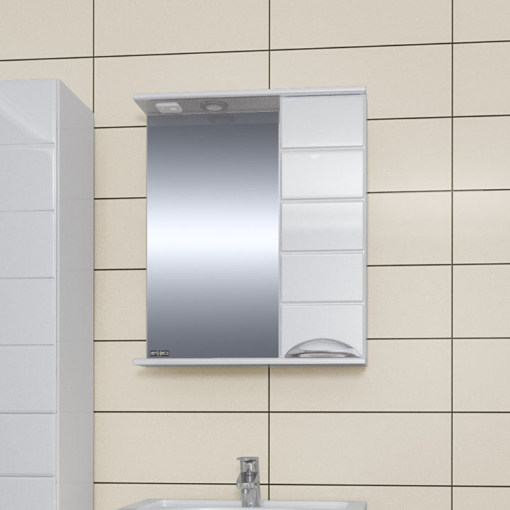 Зеркальный шкаф СанТа Родос 60 R 106016 зеркальный шкаф cersanit