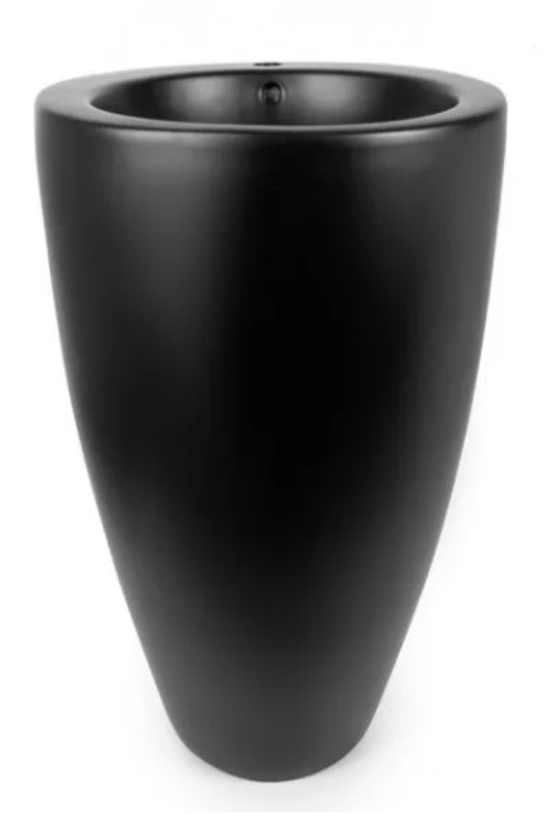 Напольная раковина SantiLine 50 см SL-4004MB черная матовая напольная сушилка для белья perfecto linea