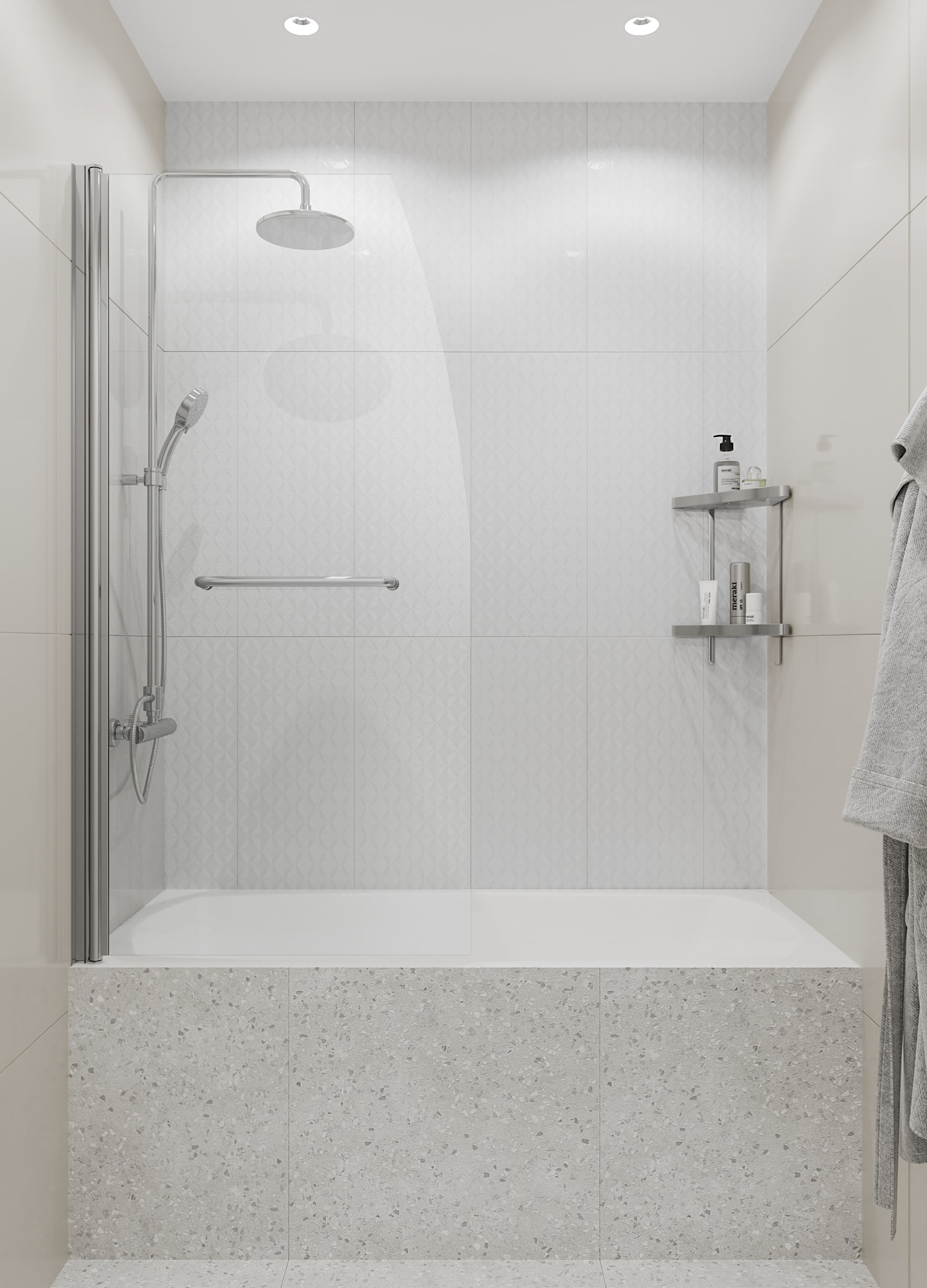Душевая шторка на ванну Taliente 75x150 см TA-7515CP стекло прозрачное, профиль хром