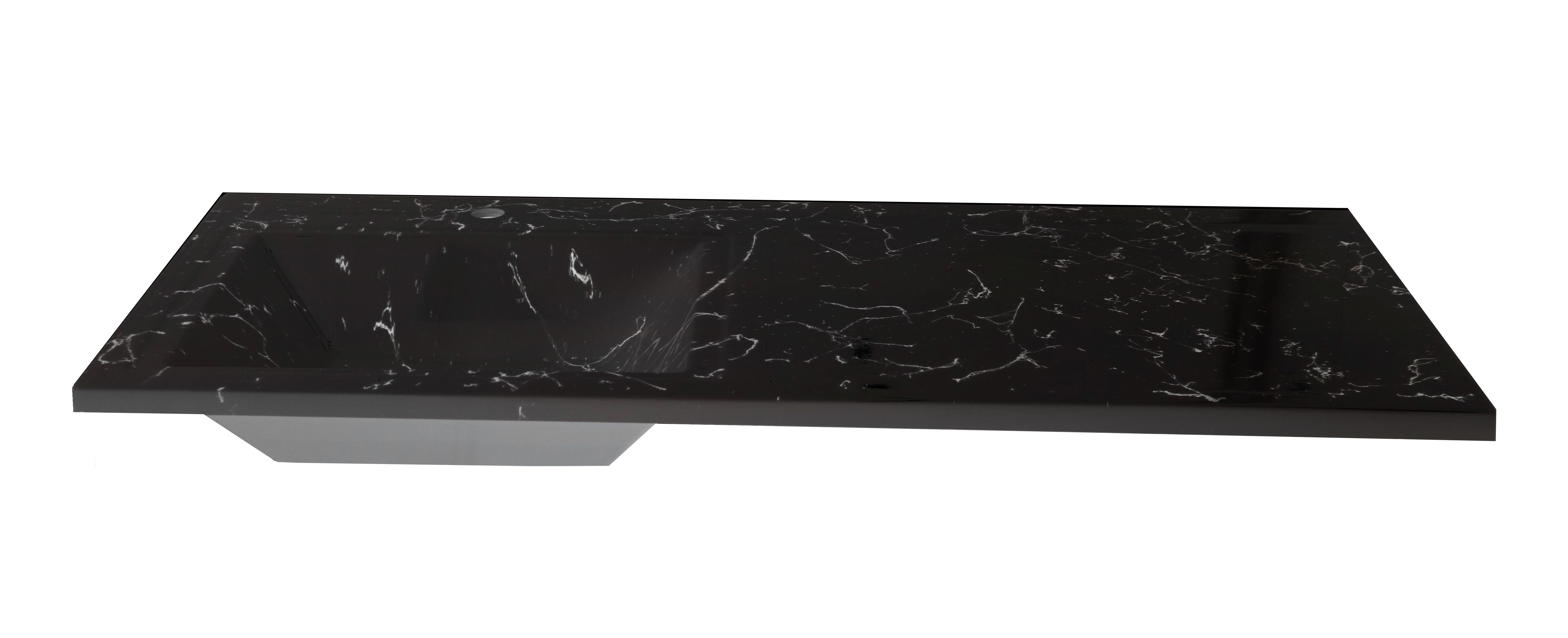 Раковина над стиральной машиной Uperwood UPD Марсал 120 см 291120412 левая черная мрамор емкость для хранения 10 см мрамор круглая черная marble