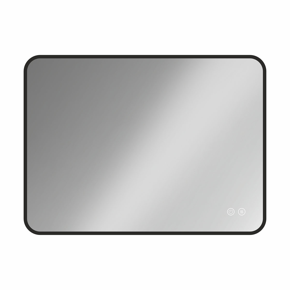 Зеркало с подсветкой Vincea  120x80 VLM-3VC120B-2 c диммером, антизапотевание, черное зеркало 120x80 см relisan constance гл000024356