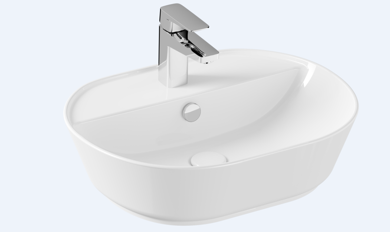 Раковина накладная Vitra Geo 55 см 7428B003-0001 белая