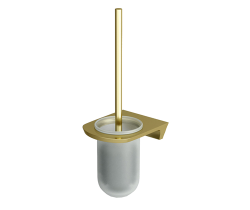 Ершик для унитаза Wasserkraft Aisch K-5927 матовое стекло, матовое золото ершик для унитаза fixsen